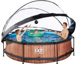 Exit Exit Stone Pool Holzoptik O 300 X 76 Cm Mit Abdeckung Ab 295 86 Preisvergleich Bei Idealo De