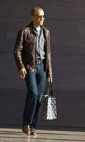 Pin By Lannette Wh On Barack Obama Dad Fashion Leather Jacket Michelle And Barack Obama