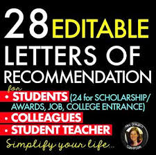 Let the recipient know that they can contact you whenever they need to know more about the student. Recommendation Letter Worksheets Teaching Resources Tpt
