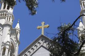 The ceiling of the chapel at thanksgiving square in dallas, texas. They Defied Health Rules For A Storybook San Francisco Wedding The Virus Didn T Spare Them