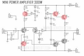 300 watt power amplifier circuit is a power amplifier that comes with a complete protection system. Mini Amplifier With High Power Output Electronic Circuit
