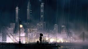Aesthetic anime wallpaper download wallpaper 2048x1152 Anime Background City Night 4k 2048x1152 Resolution Hd 4k Wallpapers Images Backgrounds Photos And Pictures