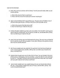 Check out our tax worksheets selection for the very best in unique or custom, handmade well you're in luck, because here they come. Sales Tax And Tip Worksheet 7th Grade By Daniel Anderson Middle School Math