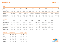 Wetsuit Size Guide Active Blu Swimming Cumbria