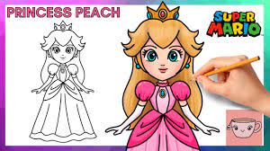 How To Draw Princess Peach | Super Mario Bros. Movie | Cute Easy Step By  Step Drawing Tutorial - YouTube