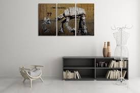 Has been added to your basket. Banksy I Am Your Father Canvas Triptych Wall Art