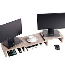 Superjare Monitor Stand Riser Adjustable Screen Stand For Laptop Computer Tv Pc Multifunctional Desktop Orga In 2020 Monitor Stand Screen Stands Desktop Organization