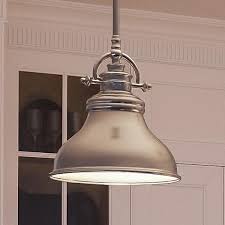 Uql2289 Industrial Hanging Pendant Light 9 H X 8 W Brushed Nickel Fi