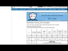 Aerobic Heart Rate Zone Chart Calculator Youtube