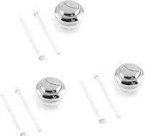 Piutouyar 3Pcs Dual Push Toilet Button 48mm Flushing Toilet Tank Button  Lever Push Button Toilet Flush Kit with Thread Diameter Silver For Water  Valve
