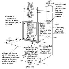 Double Wall Oven Cabinet Dimensions Dimensional Diagram Oven Cabinet Wall Oven Cabinet Dimensions