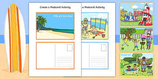 Our folded cards make it easy for you to add your favorite photos and a personal message to friends and family. Create A Postcard Activity Eylf Postcards Kindergarten