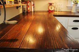 Diy Wide Plank Butcher Block Countertops Www Simplymaggie Com Diy Countertops Outdoor Kitchen Countertops Butcher Block Countertops