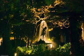 Charleston Fountain Garden At Night Garden Fountains Midnight Garden Landscape Pictures