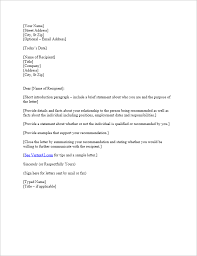 Letters must clearly support the criteria that are applied by the uscis for the particular visa that you are applying for. Free Letter Of Reference Template Recommendation Letter Template
