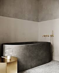 Une Salle De Bain Minerale Modernes Badezimmerdesign Badezimmer Innenausstattung Und Moderne Raumausstattung