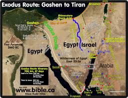 The Exodus Route Crossing The Red Sea