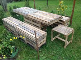 Pallet Garden Table Bench Casa Jardin Palets De Madera Muebles De Madera