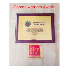 Corona Warriors Award By Giftcentre Ahmedabad Custom Trophies Trophies And Medals Awards Trophy