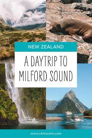 A Day Trip To Milford Sound New Zealand Milfordsound Sounds Fjords Nz Newzealand Southisland Tour Daytrip Q Milford Sound Day Trips Australia Travel