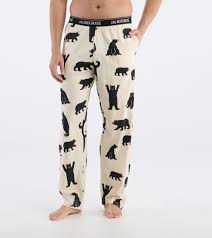 Black Bears Men's Stretch Cotton Pajama Pants