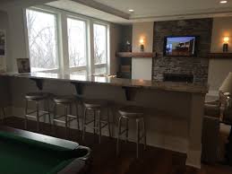 Built On Half Wall With Counter For Behind Couch Bar Behind Couch Kitchen Couches Bar Table Behind Couch