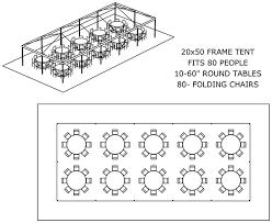 Tent Layouts Seating Capacity Chart Aa Party And Tent