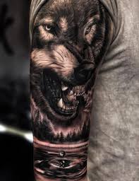 Black And Grey Realism Wolf Tattoo Awesome Black Gray Realistic Wolf Tattoo C Tattoo Artist Daniel Luzardo Sleevetattoos Wolf Tattoo Design Wolf Tattoo Wolf Tattoo Sleeve