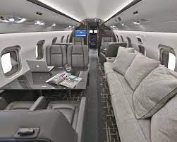 For This Modern And Masculine Interior Inside An International Billionaire S Private Jet Gray Mater Private Jet Interior Luxury Private Jets Luxury Helicopter