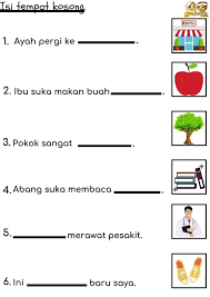 Standard 1 , 2 and 3 age: Perkataan Suku Kata Worksheet