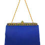 1960'S Rosenfeld Royal Blue Satin Evening Bag With Jewels from www.vintagecouture.com