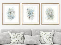 Art Print Set Of 3 Abstract Watercolor Paintings Matching Etsy Minimalist Wall Art Artwork For Living Room Bedroom Wall Art