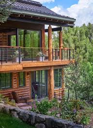 Modern Rustic Log Cabin Preserves Historic Charm In Steamboat Springs Log Cabin Exterior Log Cabin Rustic Modern Log Cabins