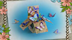 Before the glue cools carefully lower the lid onto the box making sure it is aligned correctly. Diy Pop Up Box Card Tutorial Diy Cards Youtube
