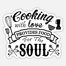 People are always looking for tasty ways to cook that are still good for the body, particularly during a time when many have packed on their share of pandemic pounds. Cooking With Love Provides Food For The Soul Sticker Spreadshirt
