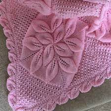 Free step by step pattern & tutorial. Needlecrafts Yarn Baby Traditional Blanket Pram Cover Knitting Pattern Squares Leaves Crafts Goldenvillainn Com