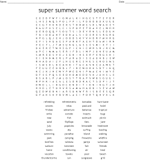 Different types of accommodation include apartments, hotels, guesthouses and backpacking hostels. Summer Holidays Word Search Wordmint