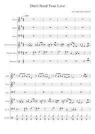 Listen to don't need your love on spotify. Don T Need Your Love Nct Dream X Hrvy Sheet Music For Piano Drum Group Guitar Bass Mixed Ensemble Download And Print In Pdf Or Midi Free Sheet Music For Don T