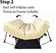 Amazon Com Ivation Ez Bed Queen Air Mattress With Frame Rolling Case Self Inflatable Blow Up Bed Auto Air Mattress Frame Air Mattress Twin Air Mattress