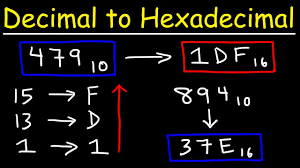 how to convert decimal to hexadecimal