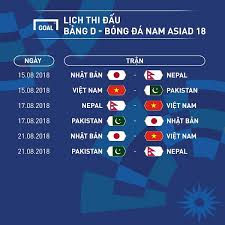 Lịch thi đấu bóng đá sea games 30. Lá»‹ch Thi Ä'áº¥u Cá»§a U23 Viá»‡t Nam Táº¡i Asiad 2018