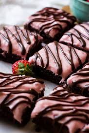 Strawberry Brownies With Strawberry Cream Cheese Frosting A Decadent Brownie With Tangy Strawberry Strawberry Frosting Strawberry Brownies Easy Cocoa Brownies