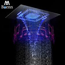 Bluetooth Music Showerhead Led Light Shower Music Waterproof Speaker Showerhead Waterfall Misty Bathroom 304sus Showers 60 80cm Shower Heads Aliexpress