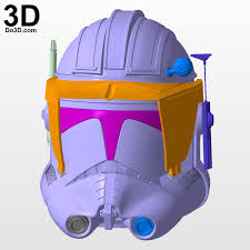 3d Printable Model Commander Cody Helmet Star Wars The Clone Wars Print File Formats Stl Do3d Com Clone Wars 3d Printable Models Star Wars Costumes