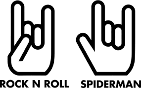 Check spelling or type a new query. Rock N Roll And Spiderman Hand Sign Wall Stickers Tenstickers