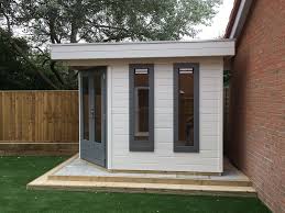 Contemporary Corner Summerhouse Corner Summer House Summer House Garden Garden Cabins