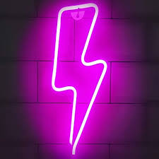 Led neon signs becoming more more population decorations, the amazing led lights will bright your place special. Led Lightning Bolt Neon Signs Protecu Usb Battery Operated Neon Light Sign For Room Neon Wall Decor Lights For Girls Kids Bedroom Birthday Wedding Party Christmas Decorations Pink Amazon Com
