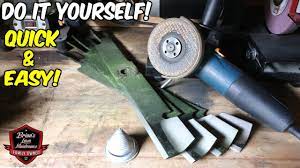 I have a mower with a blade i have sharpened once in 8 years and even then i just dressed it up a little with a file. The Best New Tool For Sharpening A Lawn Mower Blade Have You Seen This Yet Youtube