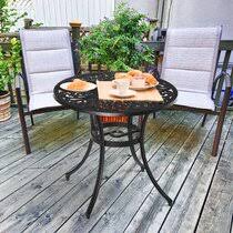 Bistro sets are ideal for that quiet corner in the garden, the patio, or a balcony. Bistro Umbrella Hole Patio Tables You Ll Love In 2021 Wayfair