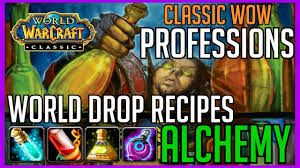 Classic Vanilla Wow Professions World Drop Recipes Alchemy Master Guide World Of Warcraft Youtube